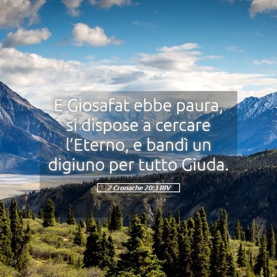 Picture 05 - 2 Cronache 20:3 RIV - E Giosafat ebbe paura, si dispose a cercare - Bible Verse Picture