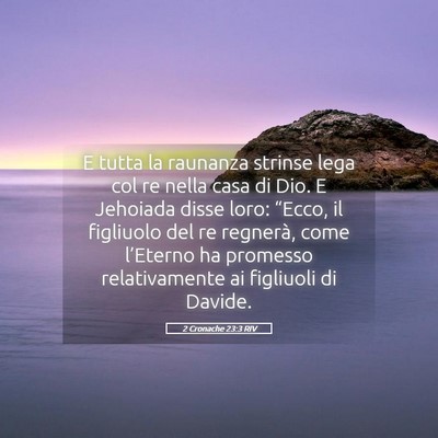 Picture 05 - 2 Cronache 23:3 RIV - E tutta la raunanza strinse lega col re nella - Bible Verse Picture
