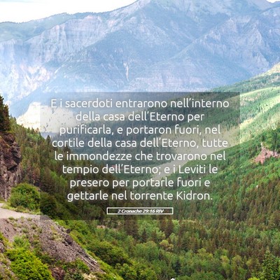 Picture 05 - 2 Cronache 29:16 RIV - E i sacerdoti entrarono nell’interno della casa - Bible Verse Picture