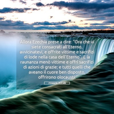 Picture 05 - 2 Cronache 29:31 RIV - Allora Ezechia prese a dire: “Ora che vi siete - Bible Verse Picture