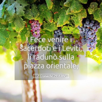 Picture 05 - 2 Cronache 29:4 RIV - Fece venire i sacerdoti e i Leviti, li radunò - Bible Verse Picture