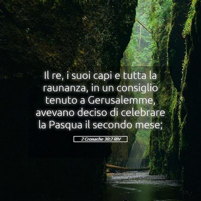 Picture 05 - 2 Cronache 30:2 RIV - Il re, i suoi capi e tutta la raunanza, in un - Bible Verse Picture