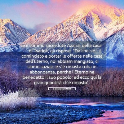 Picture 05 - 2 Cronache 31:10 RIV - e il sommo sacerdote Azaria, della casa di - Bible Verse Picture