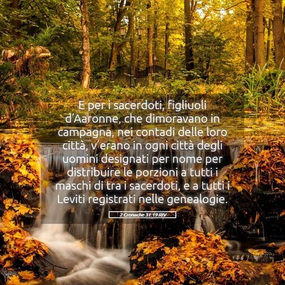 Picture 05 - 2 Cronache 31:19 RIV - E per i sacerdoti, figliuoli d’Aaronne, che - Bible Verse Picture