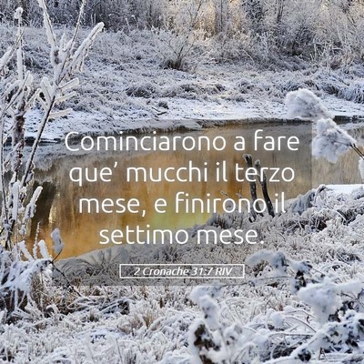 Picture 05 - 2 Cronache 31:7 RIV - Cominciarono a fare que’ mucchi il terzo mese, - Bible Verse Picture