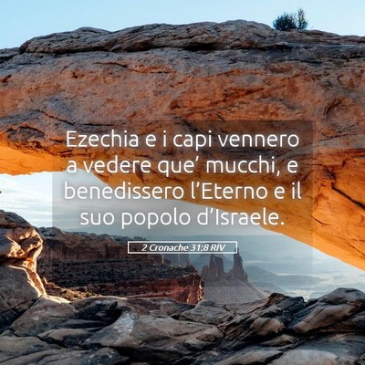 Picture 05 - 2 Cronache 31:8 RIV - Ezechia e i capi vennero a vedere que’ mucchi, - Bible Verse Picture