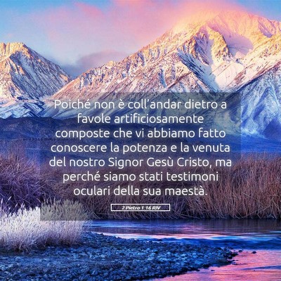 Picture 05 - 2 Pietro 1:16 RIV - Poiché non è coll’andar dietro a favole - Bible Verse Picture