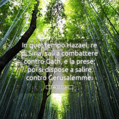 Picture 05 - 2 Re 12:17 RIV - In quel tempo Hazael, re di Siria, salì a - Bible Verse Picture