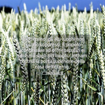 Picture 05 - 2 Re 15:35 RIV - Nondimeno, gli alti luoghi non furono soppressi; - Bible Verse Picture