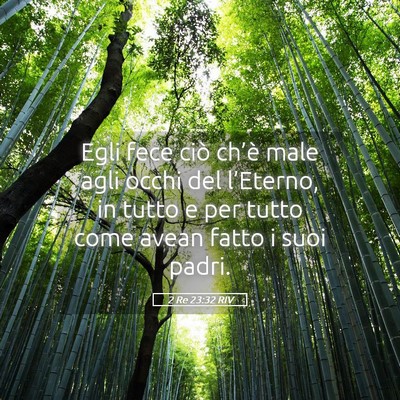 Picture 05 - 2 Re 23:32 RIV - Egli fece ciò ch’è male agli occhi del - Bible Verse Picture