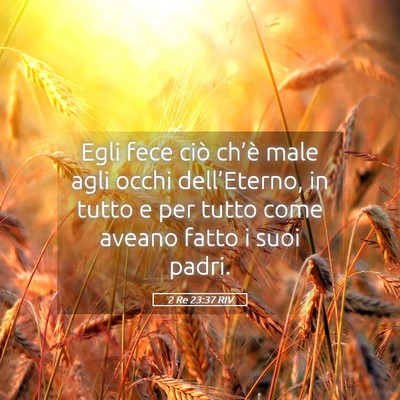 Picture 05 - 2 Re 23:37 RIV - Egli fece ciò ch’è male agli occhi - Bible Verse Picture