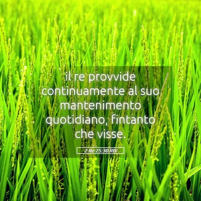 Picture 05 - 2 Re 25:30 RIV - il re provvide continuamente al suo mantenimento - Bible Verse Picture