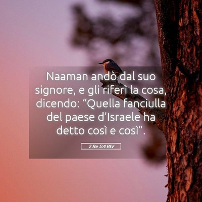 Picture 05 - 2 Re 5:4 RIV - Naaman andò dal suo signore, e gli riferì la - Bible Verse Picture