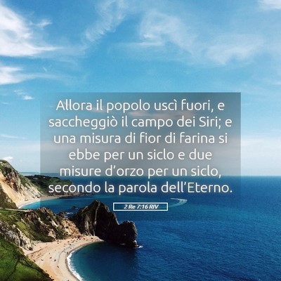 Picture 05 - 2 Re 7:16 RIV - Allora il popolo uscì fuori, e saccheggiò il - Bible Verse Picture