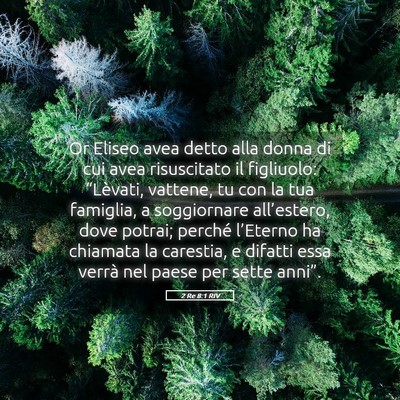 Picture 05 - 2 Re 8:1 RIV - Or Eliseo avea detto alla donna di cui avea - Bible Verse Picture