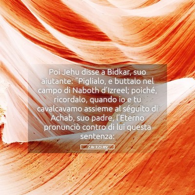 Picture 05 - 2 Re 9:25 RIV - Poi Jehu disse a Bidkar, suo aiutante: - Bible Verse Picture