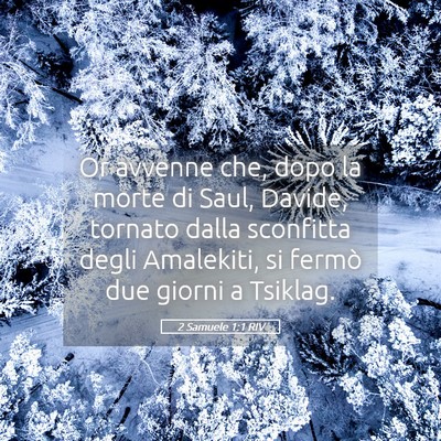 Picture 05 - 2 Samuele 1:1 RIV - Or avvenne che, dopo la morte di Saul, Davide, - Bible Verse Picture