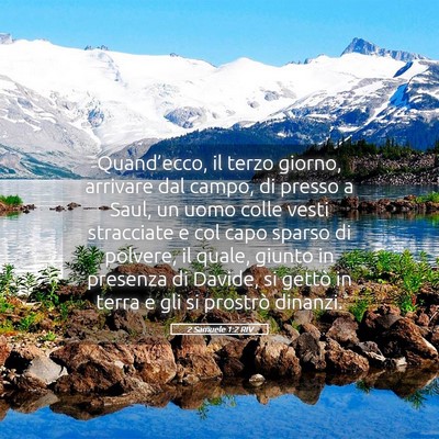 Picture 05 - 2 Samuele 1:2 RIV - Quand’ecco, il terzo giorno, arrivare dal - Bible Verse Picture