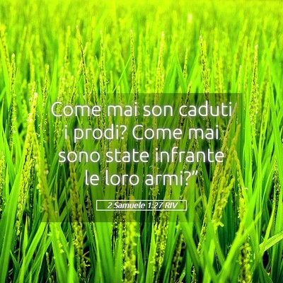 Picture 05 - 2 Samuele 1:27 RIV - Come mai son caduti i prodi? Come mai sono state - Bible Verse Picture