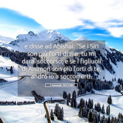 Picture 05 - 2 Samuele 10:11 RIV - e disse ad Abishai: “Se i Siri son più forti - Bible Verse Picture