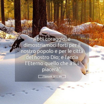 Picture 05 - 2 Samuele 10:12 RIV - Abbi coraggio, e dimostriamoci forti per il - Bible Verse Picture