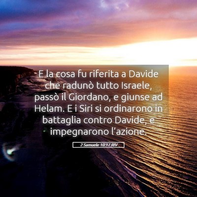 Picture 05 - 2 Samuele 10:17 RIV - E la cosa fu riferita a Davide che radunò tutto - Bible Verse Picture