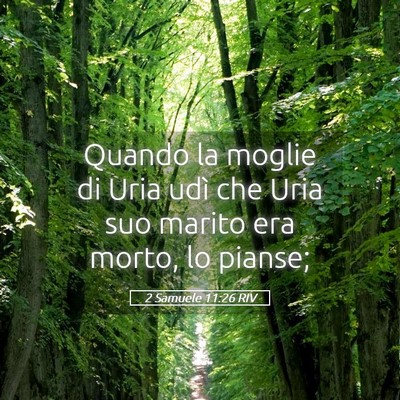 Picture 05 - 2 Samuele 11:26 RIV - Quando la moglie di Uria udì che Uria suo marito - Bible Verse Picture