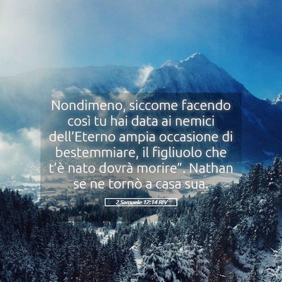 Picture 05 - 2 Samuele 12:14 RIV - Nondimeno, siccome facendo così tu hai data ai - Bible Verse Picture