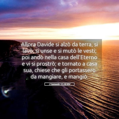 Picture 05 - 2 Samuele 12:20 RIV - Allora Davide si alzò da terra, si lavò, si - Bible Verse Picture