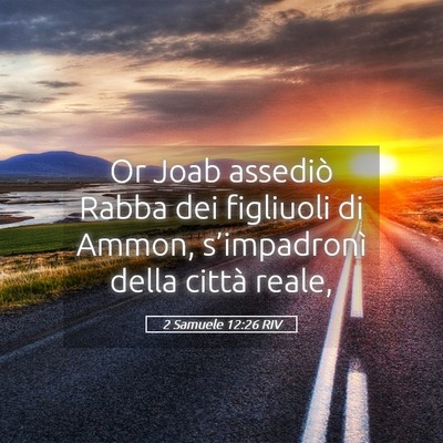 Picture 05 - 2 Samuele 12:26 RIV - Or Joab assediò Rabba dei figliuoli di Ammon, - Bible Verse Picture