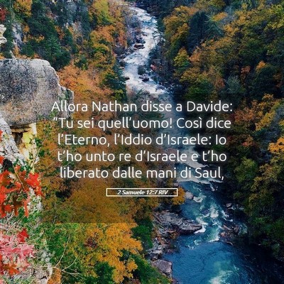 Picture 05 - 2 Samuele 12:7 RIV - Allora Nathan disse a Davide: “Tu sei - Bible Verse Picture