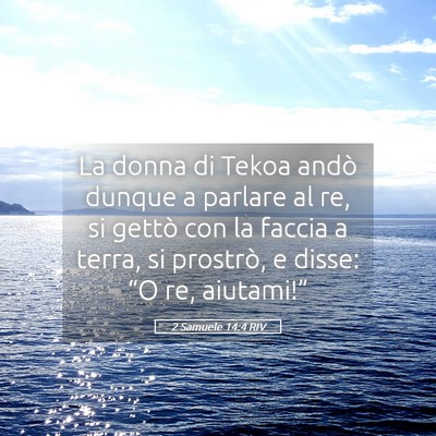 Picture 05 - 2 Samuele 14:4 RIV - La donna di Tekoa andò dunque a parlare al re, - Bible Verse Picture