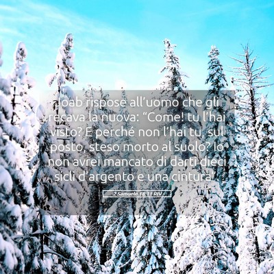 Picture 05 - 2 Samuele 18:11 RIV - Joab rispose all’uomo che gli recava la nuova: - Bible Verse Picture