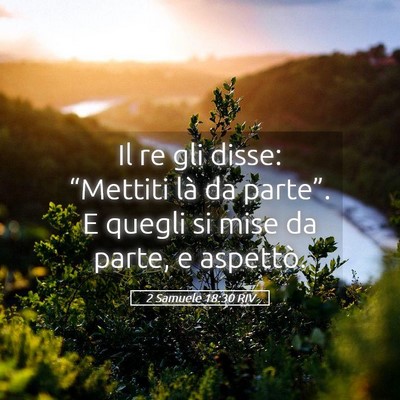 Picture 05 - 2 Samuele 18:30 RIV - Il re gli disse: “Mettiti là da parte”. E - Bible Verse Picture
