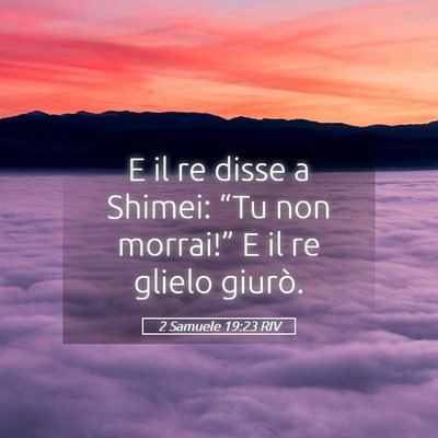 Picture 05 - 2 Samuele 19:23 RIV - E il re disse a Shimei: “Tu non morrai!” E il - Bible Verse Picture