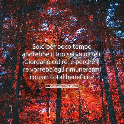 Picture 05 - 2 Samuele 19:36 RIV - Solo per poco tempo andrebbe il tuo servo oltre - Bible Verse Picture