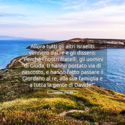 Picture 05 - 2 Samuele 19:41 RIV - Allora tutti gli altri Israeliti vennero dal re e - Bible Verse Picture