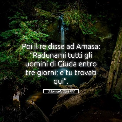 Picture 05 - 2 Samuele 20:4 RIV - Poi il re disse ad Amasa: “Radunami tutti gli - Bible Verse Picture