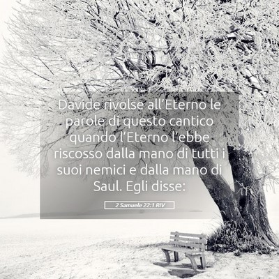 Picture 05 - 2 Samuele 22:1 RIV - Davide rivolse all’Eterno le parole di questo - Bible Verse Picture