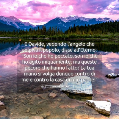 Picture 05 - 2 Samuele 24:17 RIV - E Davide, vedendo l’angelo che colpiva il - Bible Verse Picture