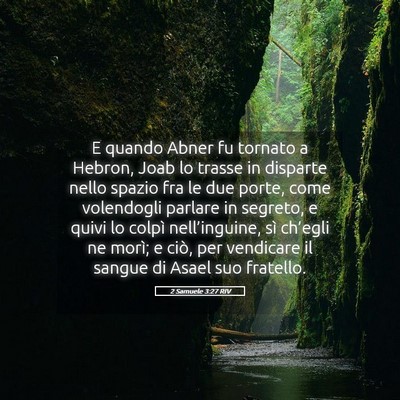 Picture 05 - 2 Samuele 3:27 RIV - E quando Abner fu tornato a Hebron, Joab lo - Bible Verse Picture