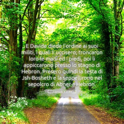 Picture 05 - 2 Samuele 4:12 RIV - E Davide diede l’ordine ai suoi militi, i quali - Bible Verse Picture