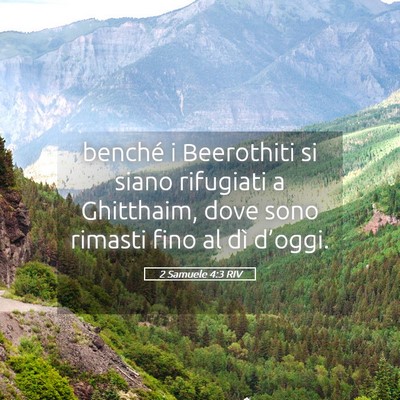 Picture 05 - 2 Samuele 4:3 RIV - benché i Beerothiti si siano rifugiati a - Bible Verse Picture