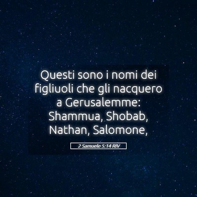 Picture 05 - 2 Samuele 5:14 RIV - Questi sono i nomi dei figliuoli che gli nacquero - Bible Verse Picture