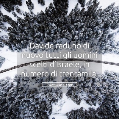 Picture 05 - 2 Samuele 6:1 RIV - Davide radunò di nuovo tutti gli uomini scelti - Bible Verse Picture