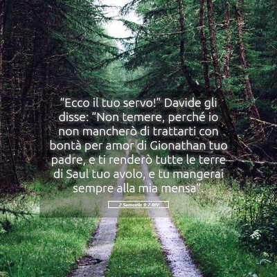 Picture 05 - 2 Samuele 9:7 RIV - “Ecco il tuo servo!” Davide gli disse: “Non - Bible Verse Picture