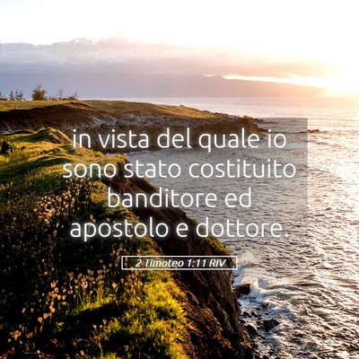 Picture 05 - 2 Timoteo 1:11 RIV - in vista del quale io sono stato costituito - Bible Verse Picture