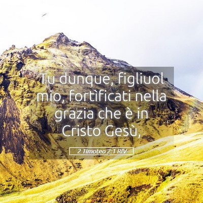 Picture 05 - 2 Timoteo 2:1 RIV - Tu dunque, figliuol mio, fortìficati nella - Bible Verse Picture