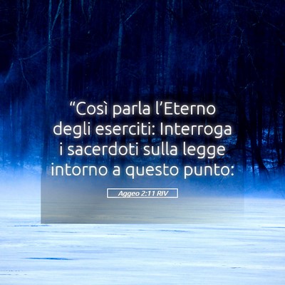 Picture 05 - Aggeo 2:11 RIV - “Così parla l’Eterno degli eserciti: - Bible Verse Picture