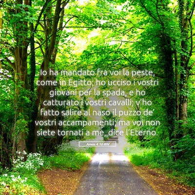 Picture 05 - Amos 4:10 RIV - Io ha mandato fra voi la peste, come in Egitto; - Bible Verse Picture